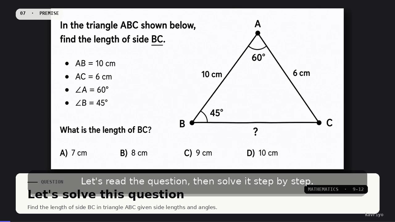 Law of Sines Triangle Problem