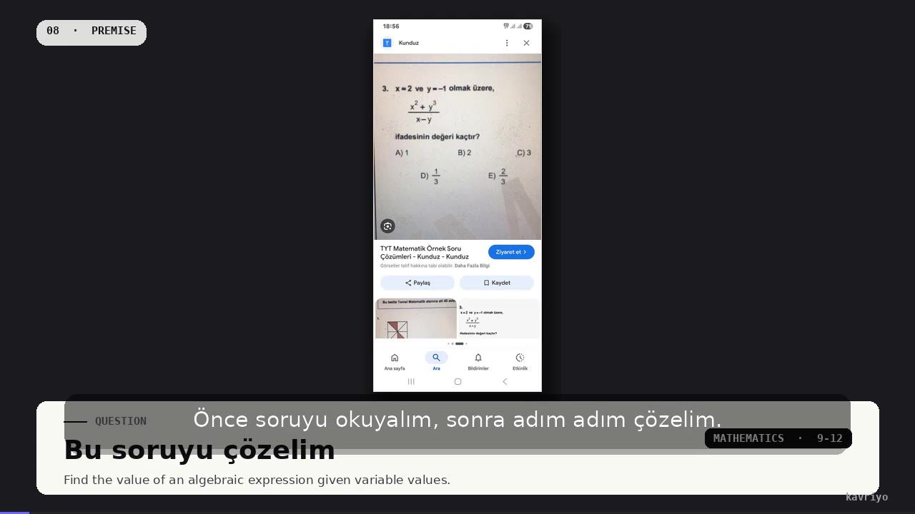 Cebirsel İfade Değeri Bulma